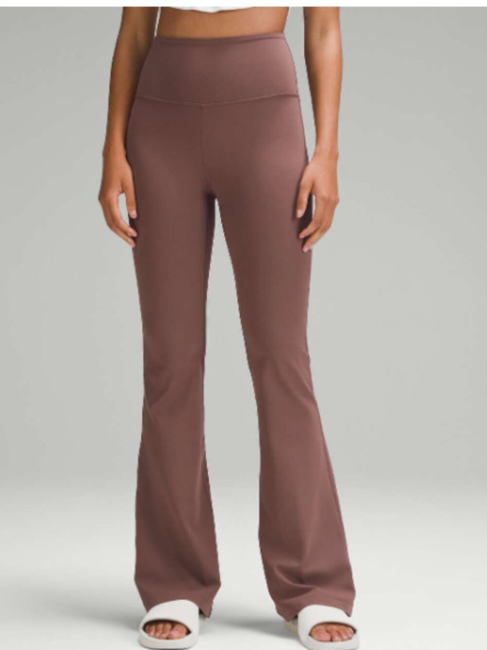 Lululemon Groove Super-High-Rise Flared Pant Leggings *Nulu Dark Oxide Size 8